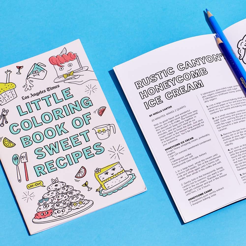 with the little coloring book of sweet recipes you can