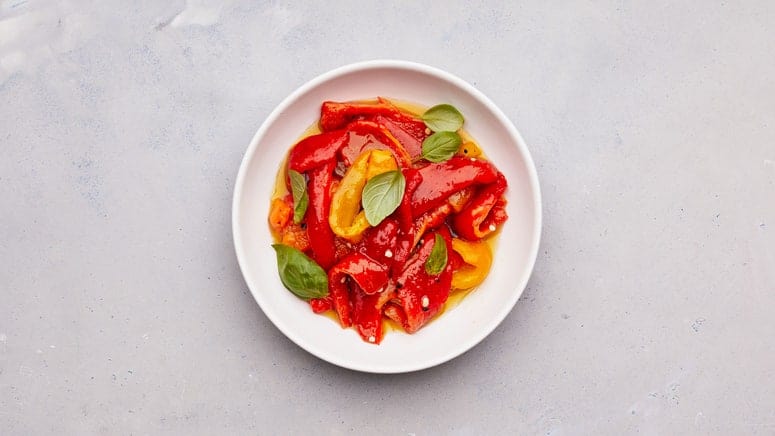 my grandpa's marinated peppers always have a place in my