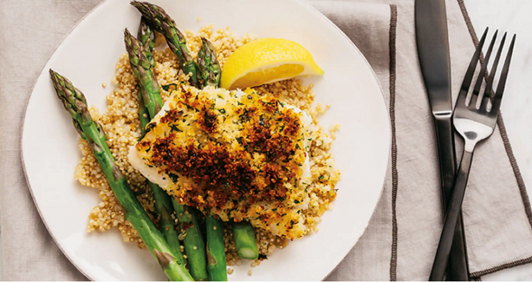 air fryer cod panko crusted with quinoa