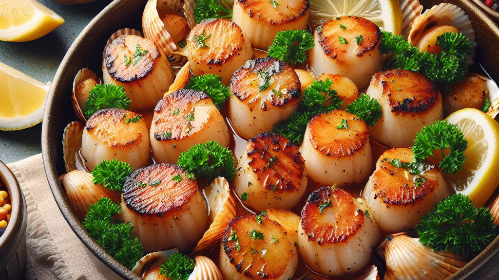 LemonGarlic Bay Scallops in the Air Fryer Recipe Home Chef Ninja