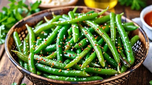 perfectly crispy air fryer green beans