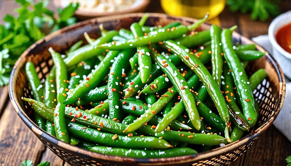 perfectly crispy air fryer green beans