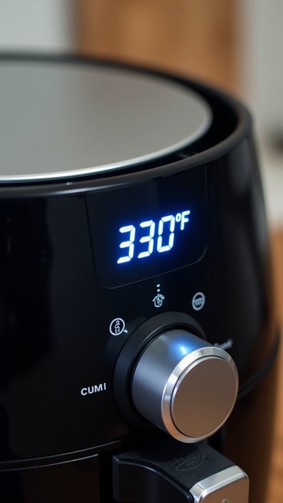 adjust air fryer temperature