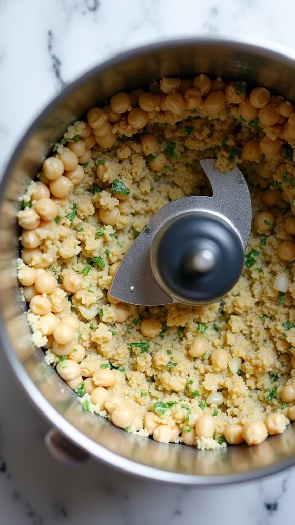 chickpea patty preparation steps