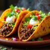 crispy tacos with salsa