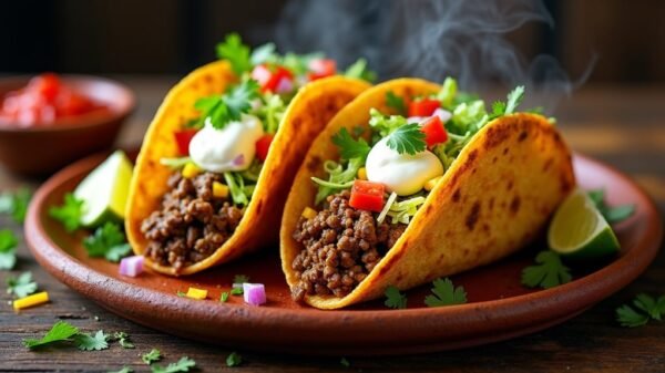 crispy tacos with salsa