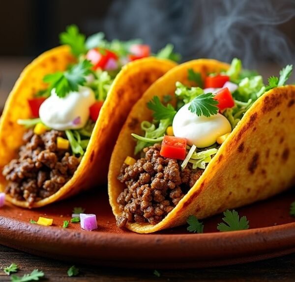 crispy tacos with salsa