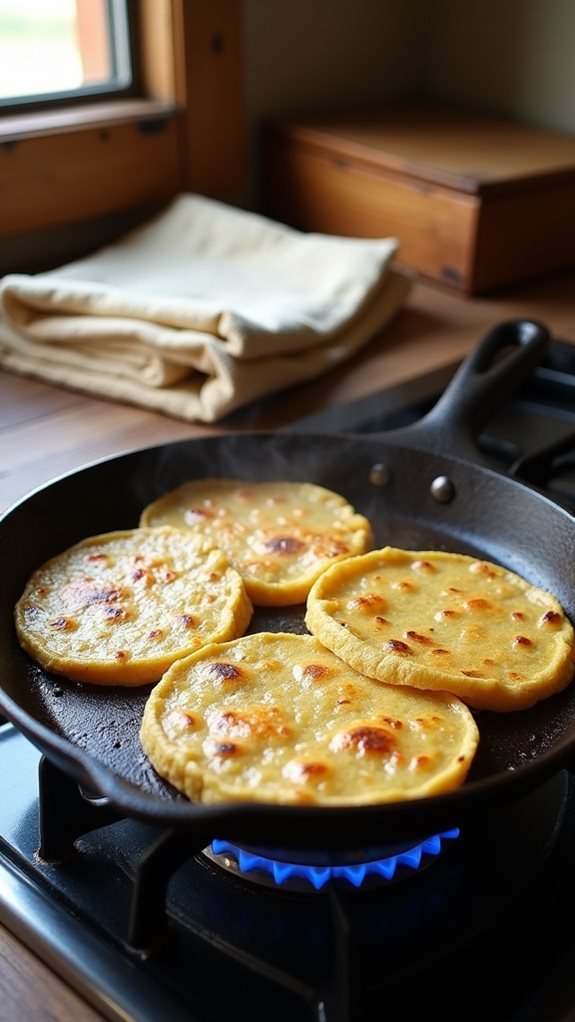 heat corn tortillas gently