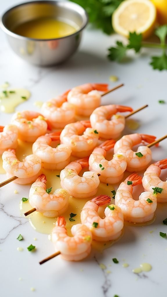 season shrimp with mixture