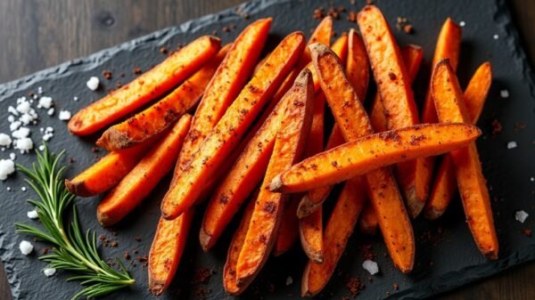 spicy air fryer sweet potato fries