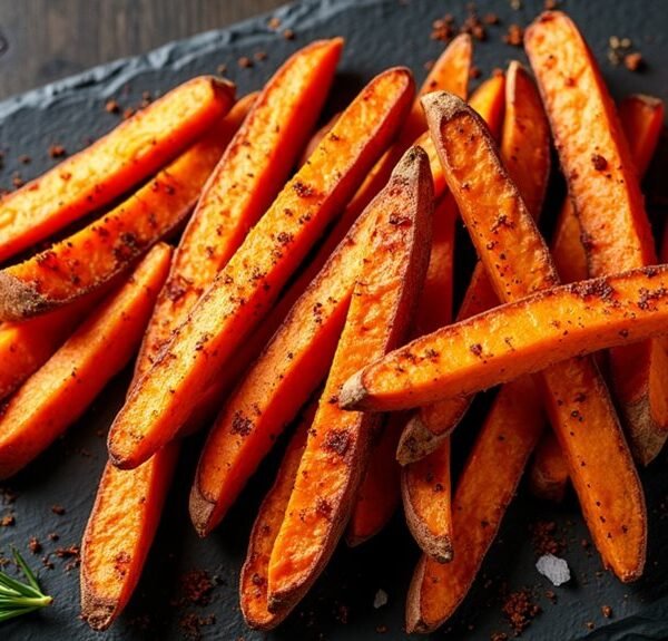 spicy air fryer sweet potato fries