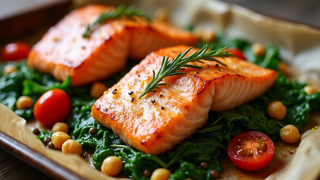 nutritious one pan salmon meal