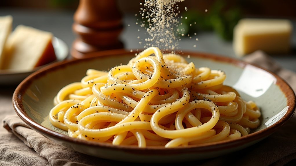 simple bucatini cheese pasta